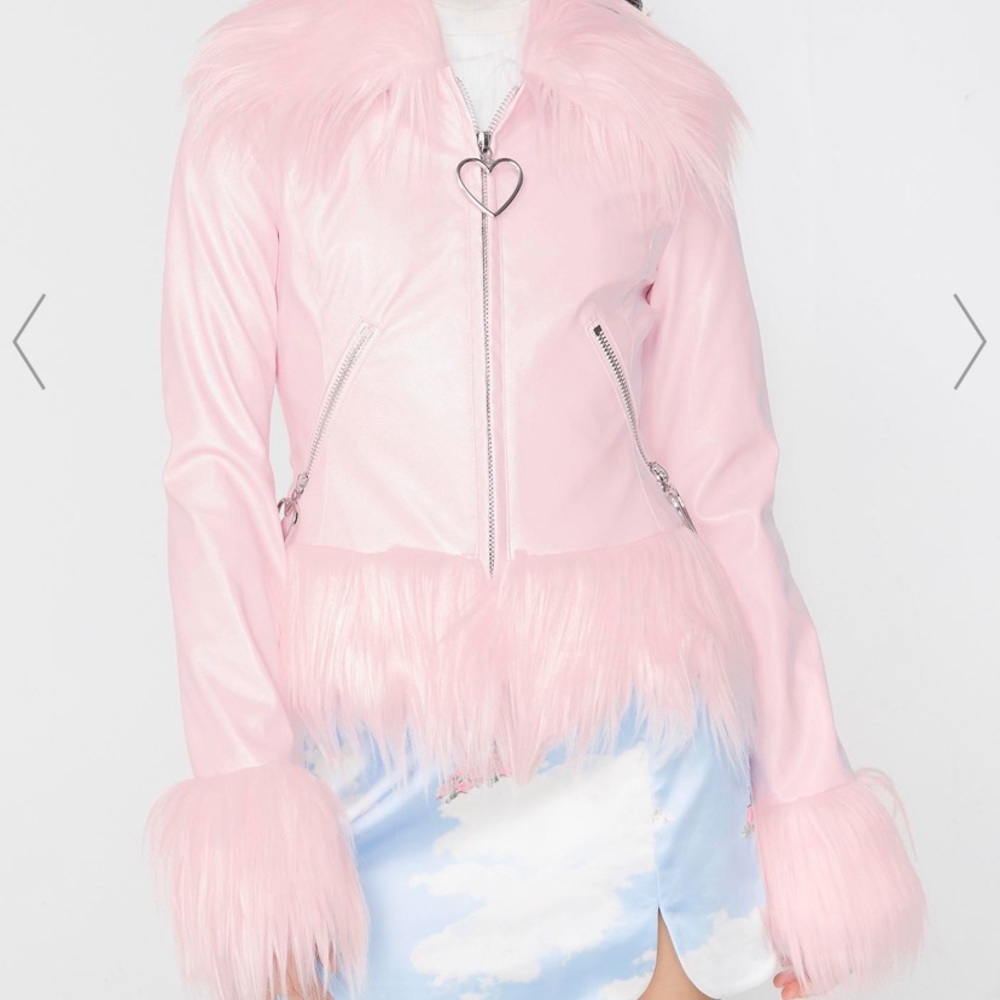 Princess Bubbleyum Vegan Leather Jacket Pink